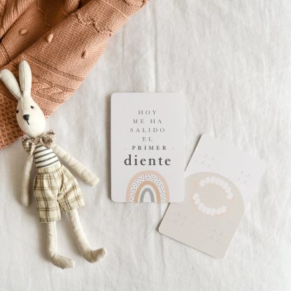 Tarjetas Primer Año del Bebé Rainbow - Imagen 5