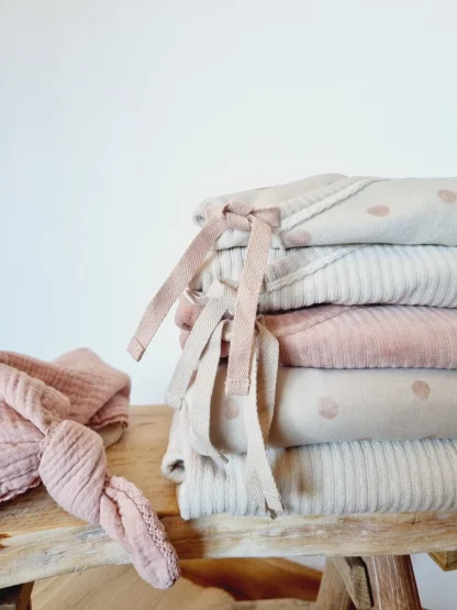 conjunto ribbed cream velour