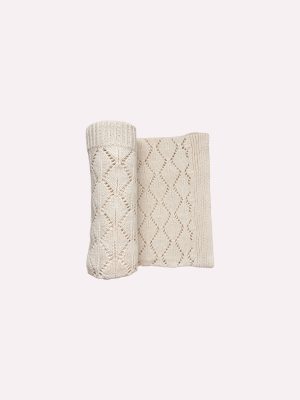 manta punto calado cream